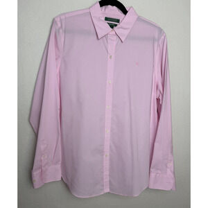 Lauren Ralph Lauren Women's Pink Button Down Shirt Size XL
